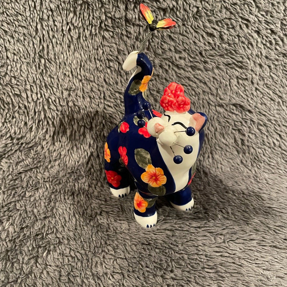 Amy Lacombe WhimsiClay Art Standing Cat -Dee Dee & Monarch